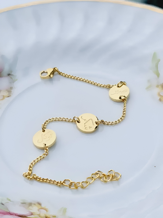 Armband Shukr, Sabr, Tawakkul Gold