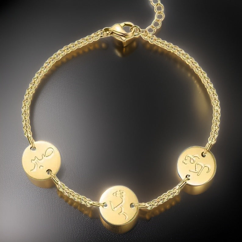 Armband Shukr, Sabr, Tawakkul Gold